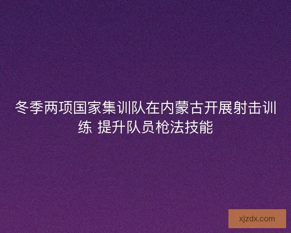 冬季两项国家集训队在内蒙古开展射击训练 提升队员枪法技能