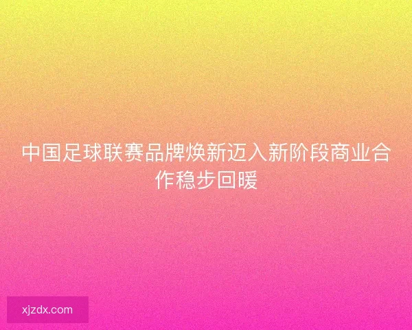 中国足球联赛品牌焕新迈入新阶段商业合作稳步回暖 中国足球联赛品牌焕新迈入新阶段商业合作稳步回暖